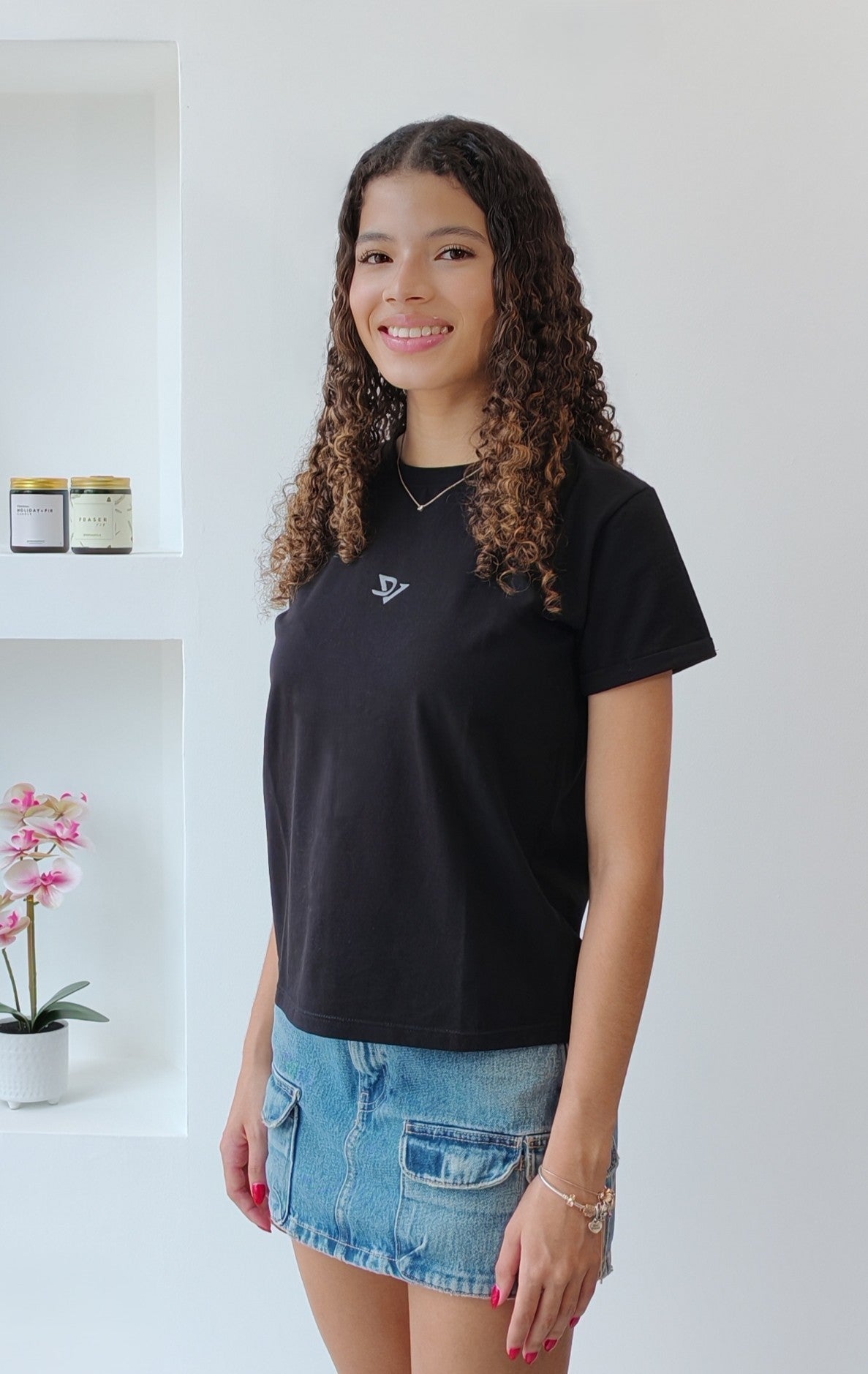 Black T-shirt with Silver Logo