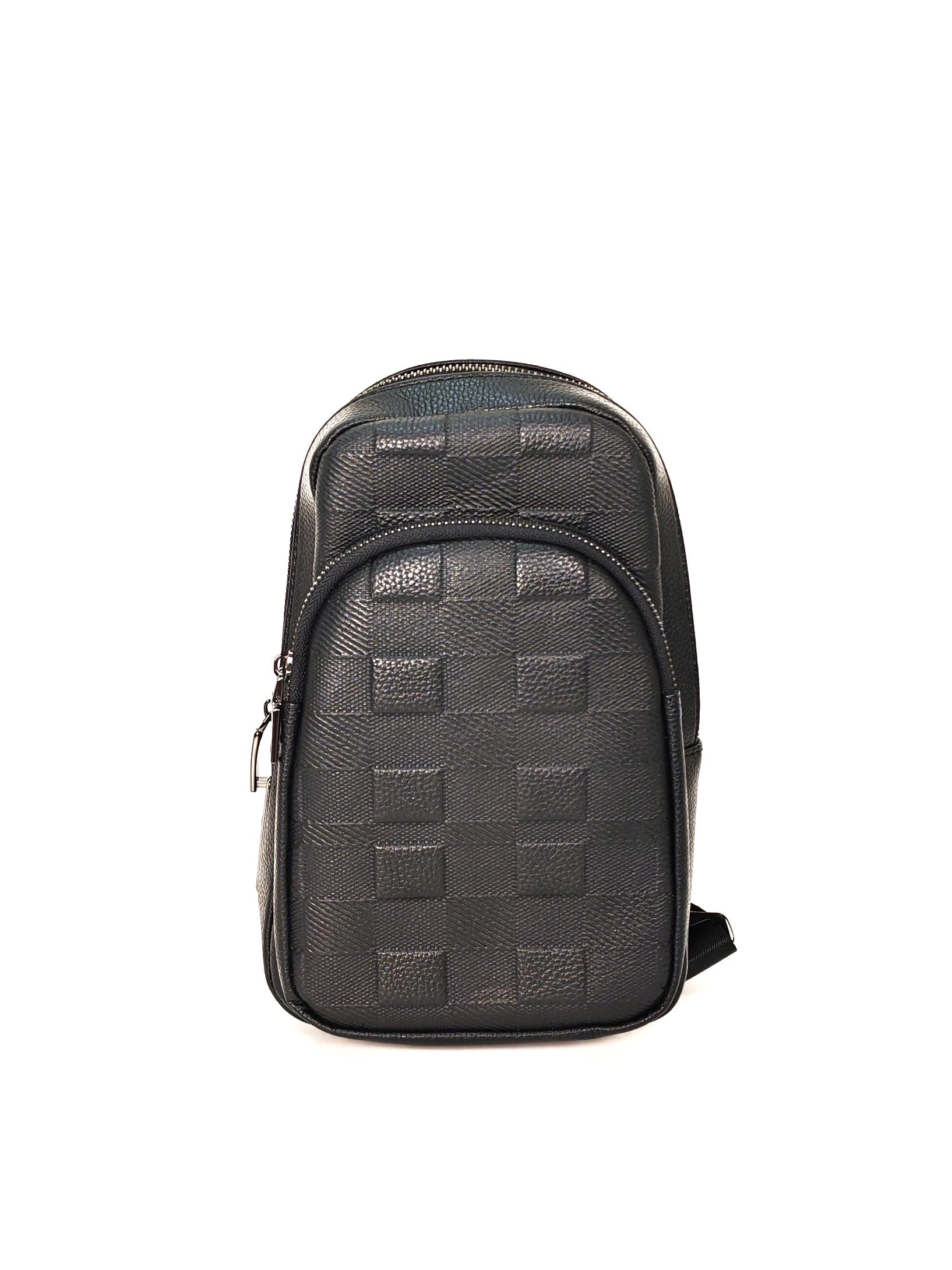 Bandolera de cuero cuadritos