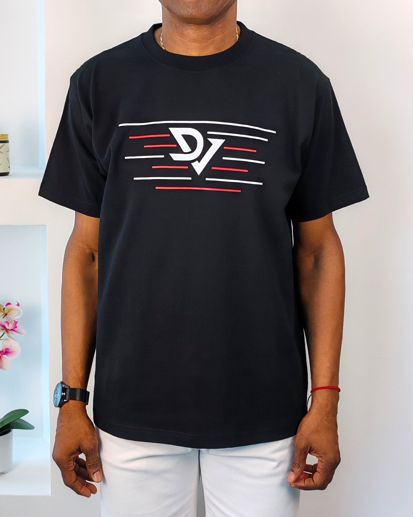 Camiseta DV tricolor Negra
