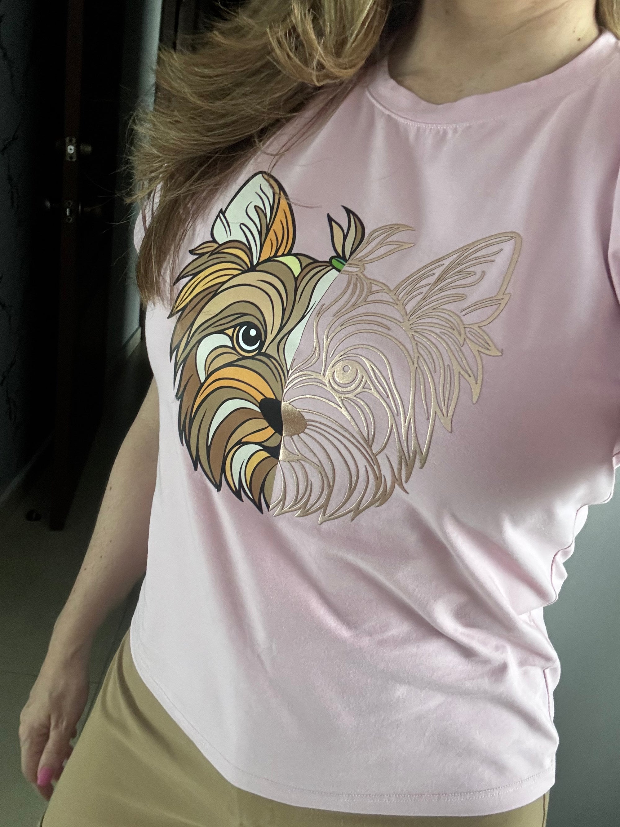 Camiseta perrito mujer