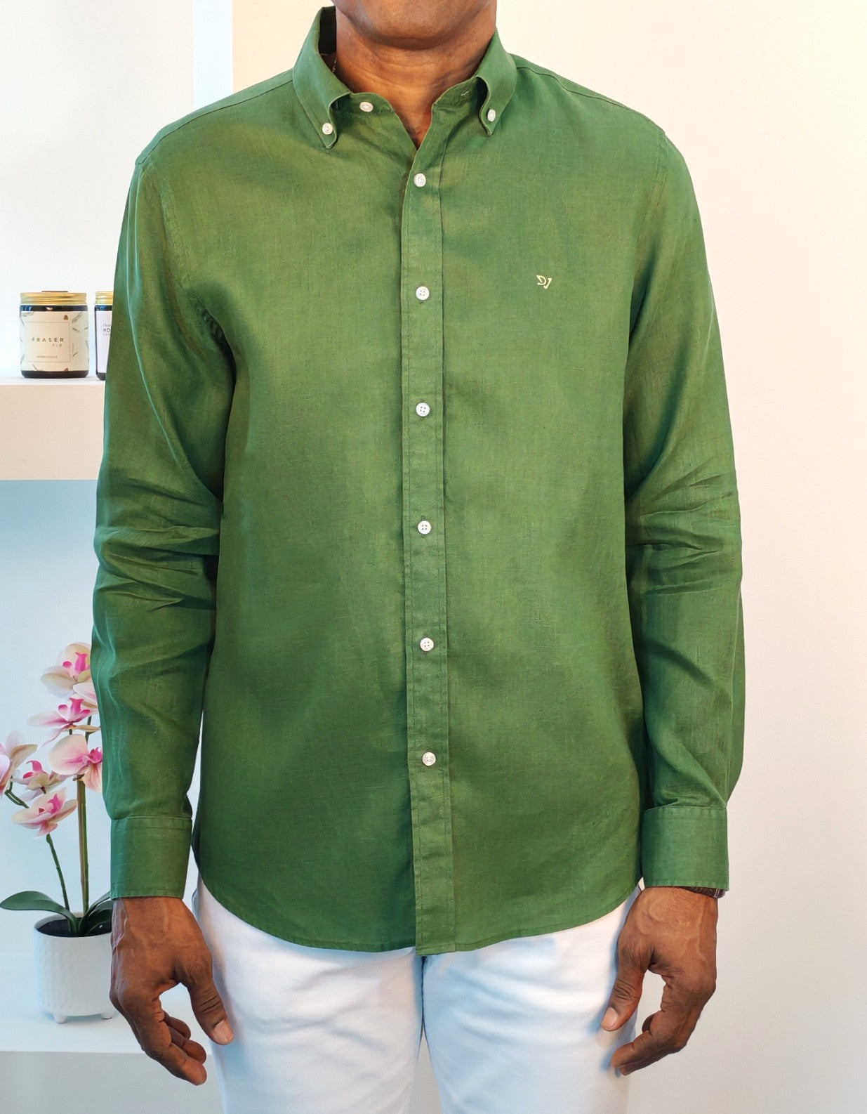 Camisa de Lino Verde