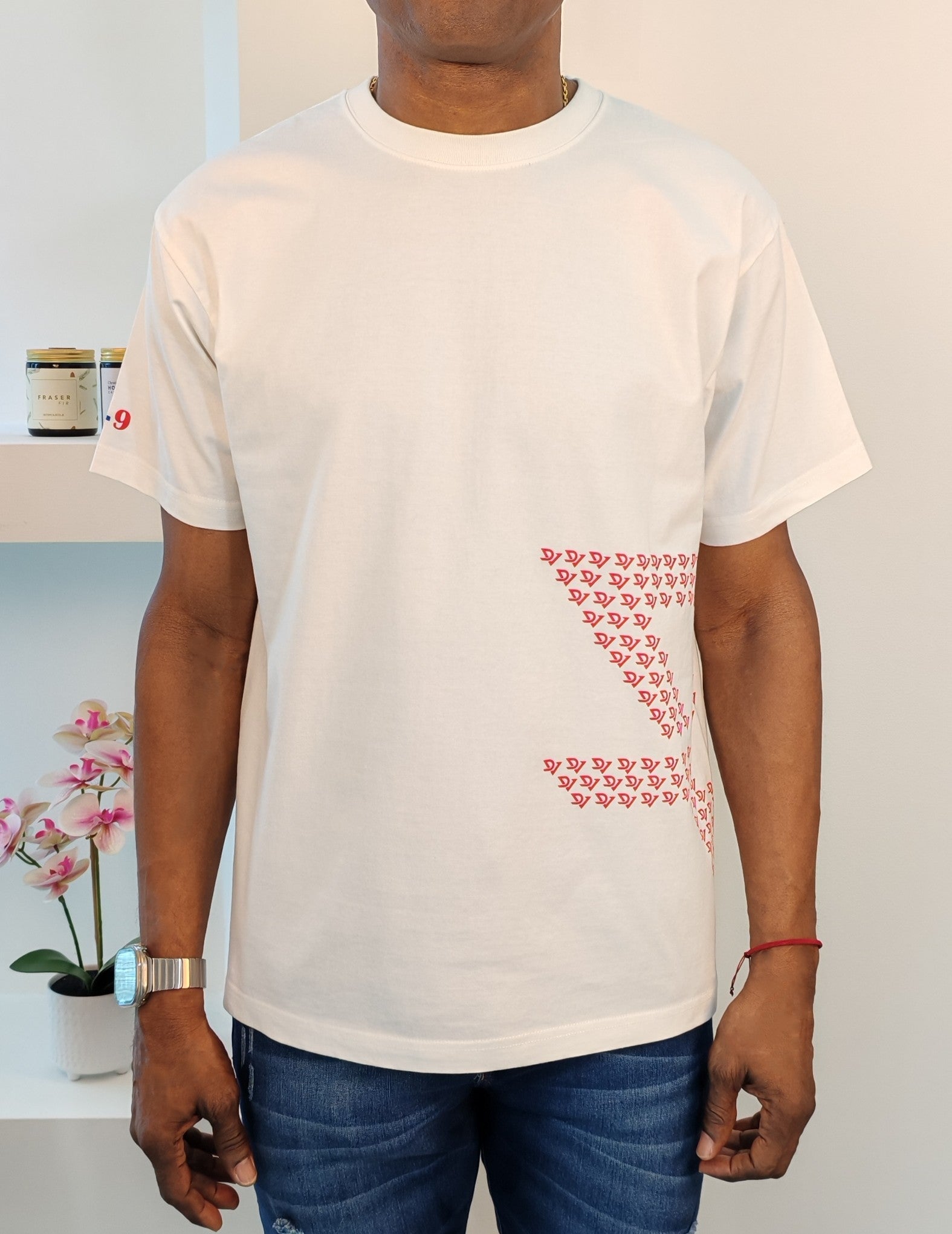 Camiseta Logos miniatura en rojo