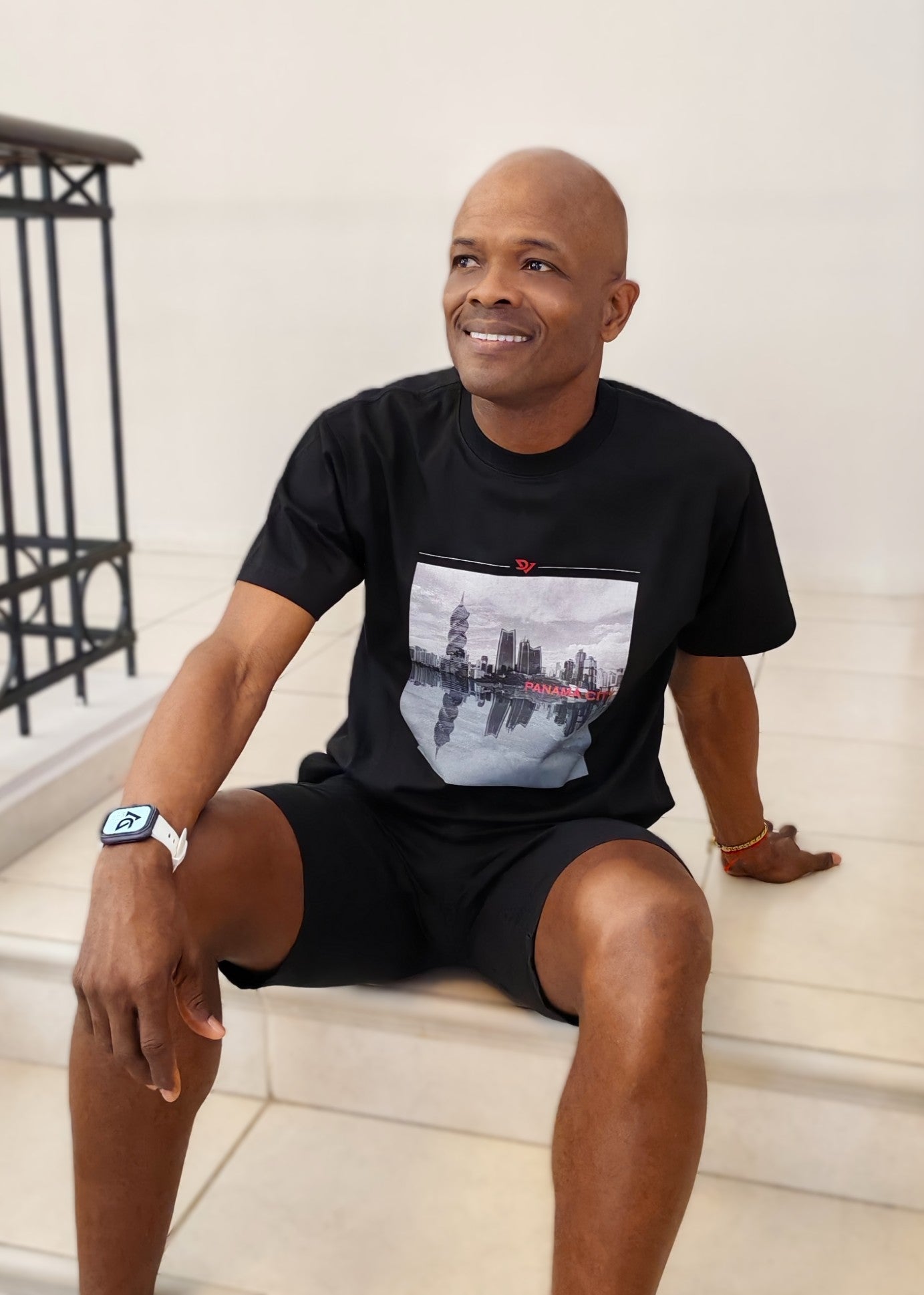 Camiseta Panamá city negra