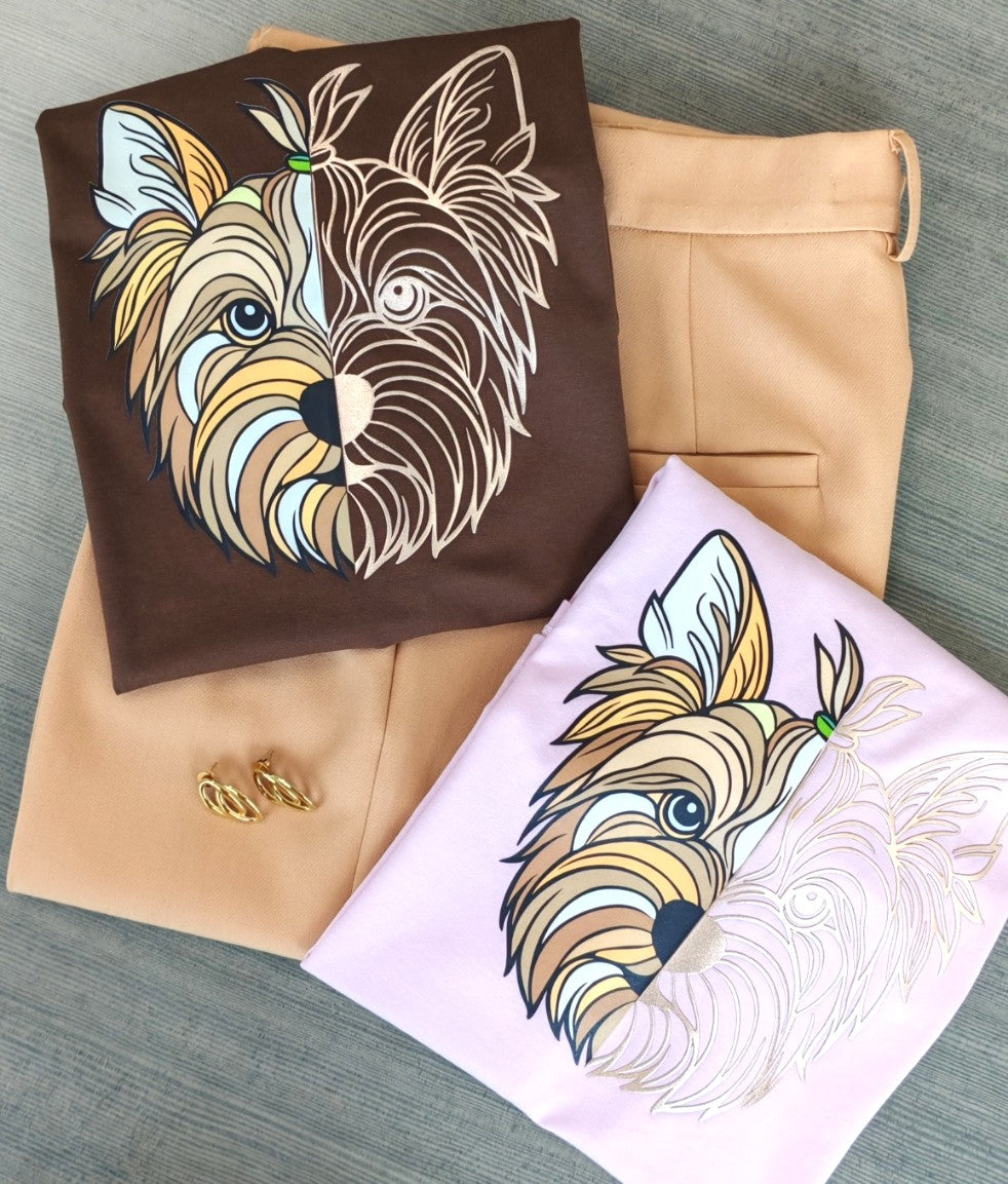 Camiseta perrito mujer
