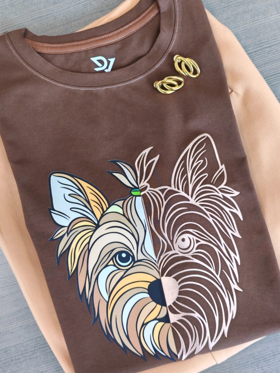 Camiseta perrito mujer