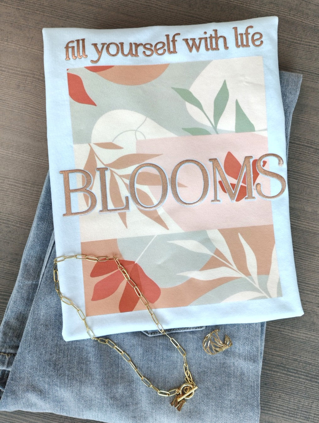 Camiseta "Blooms" mujer