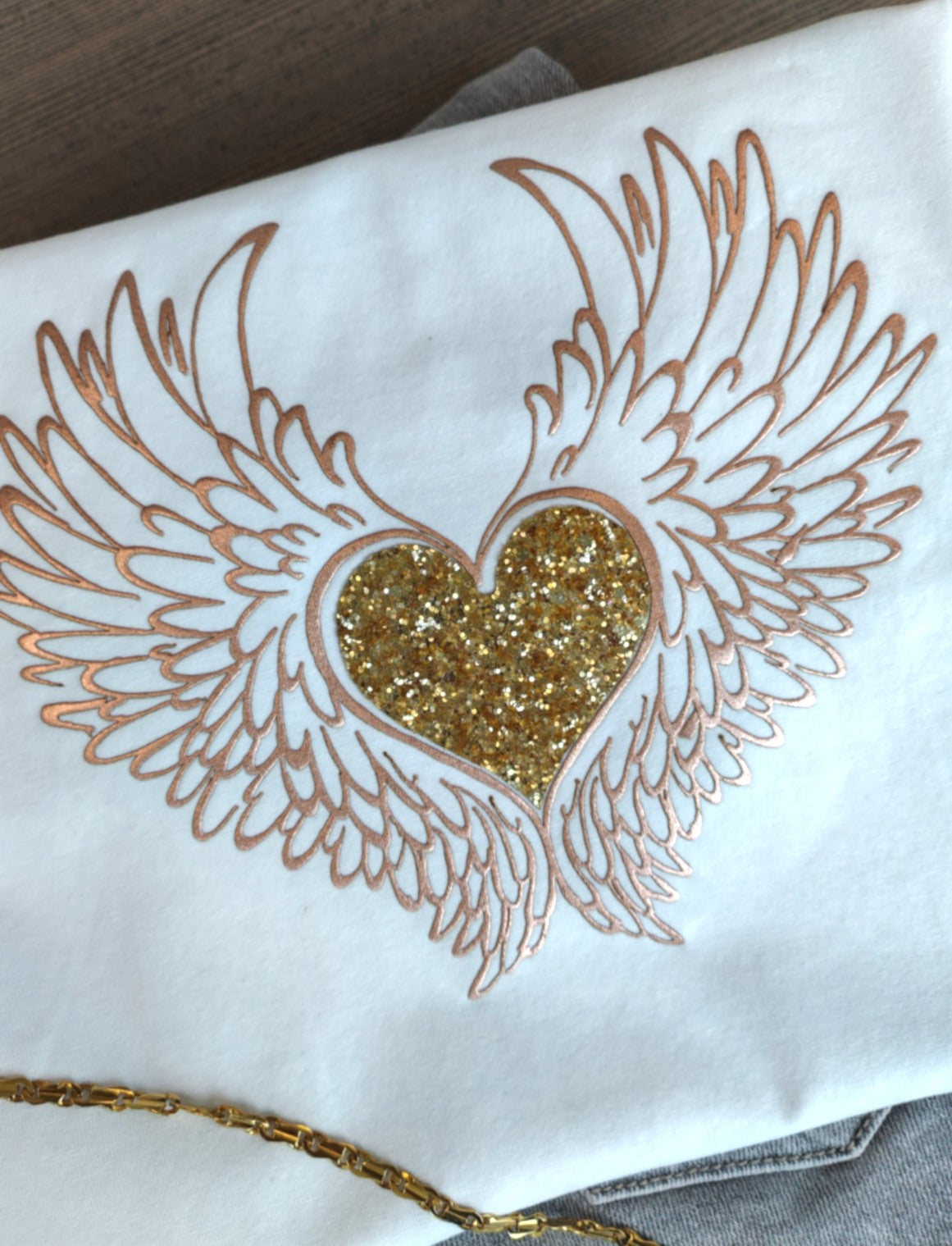 Camiseta "corazón con alas" mujer