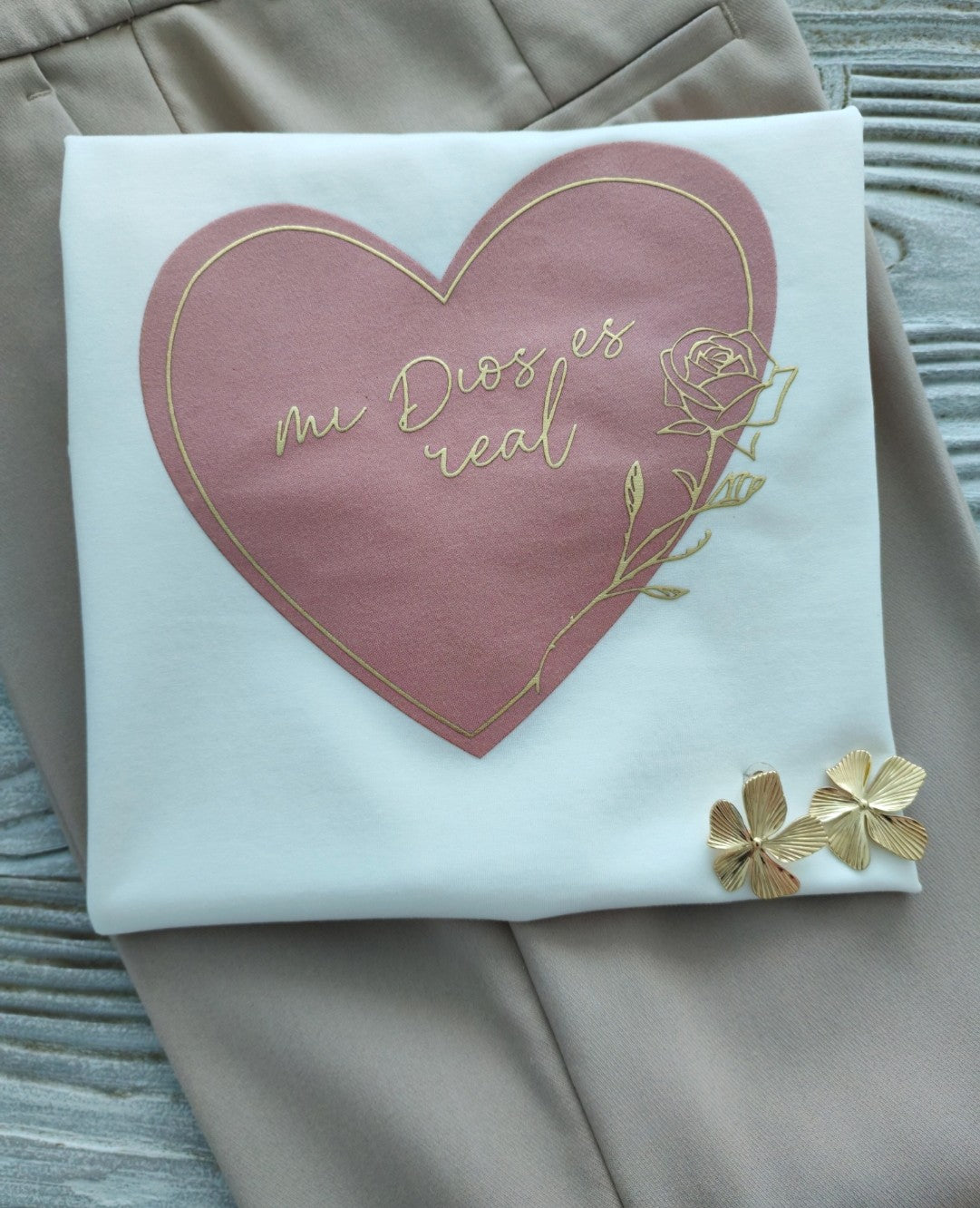 Camiseta Corazón rosa