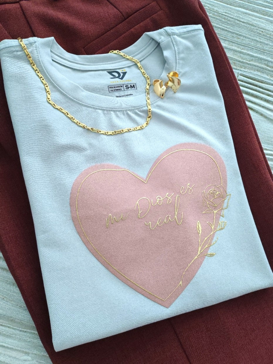 Camiseta Corazón rosa