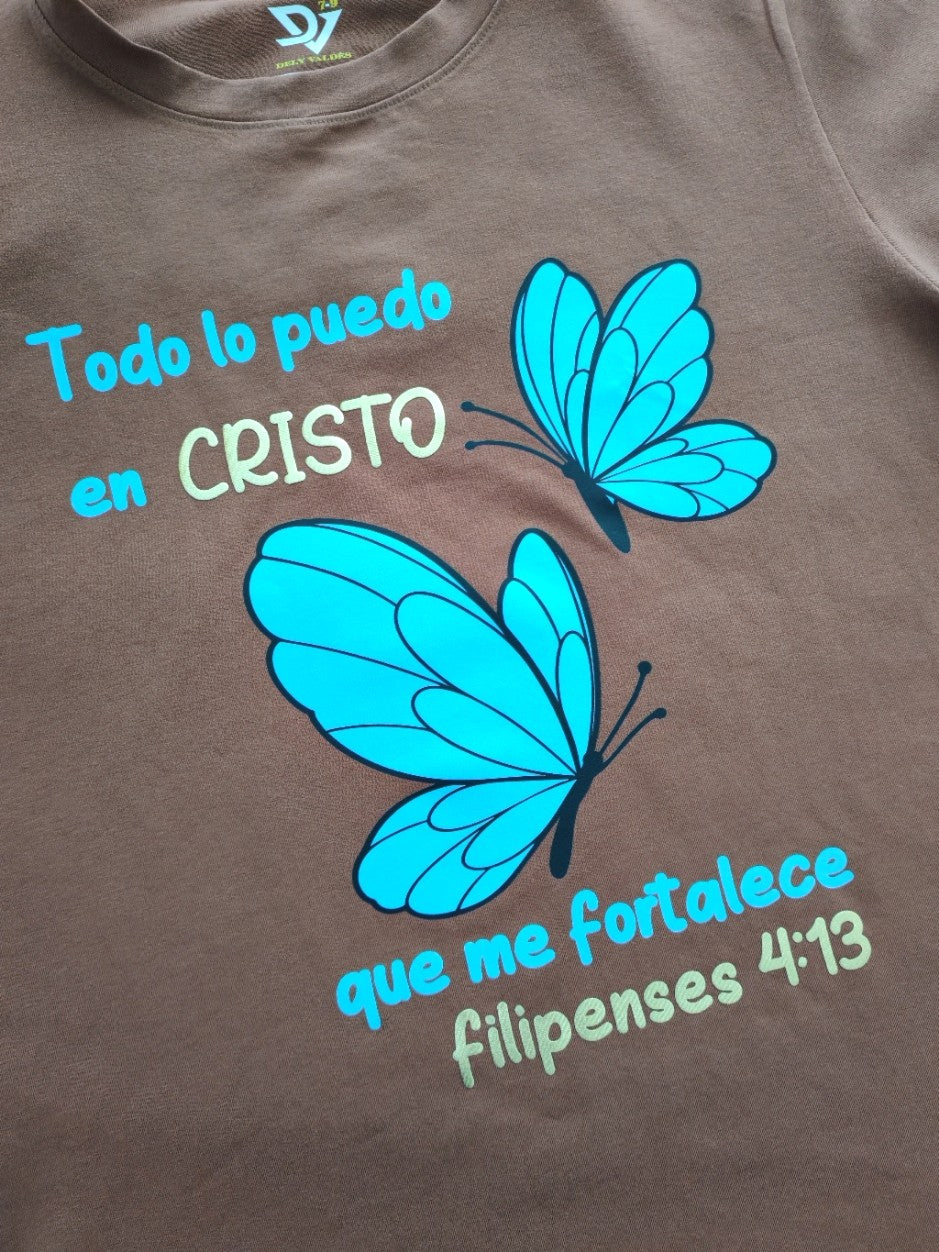 Camiseta mariposas Isaías 4:13