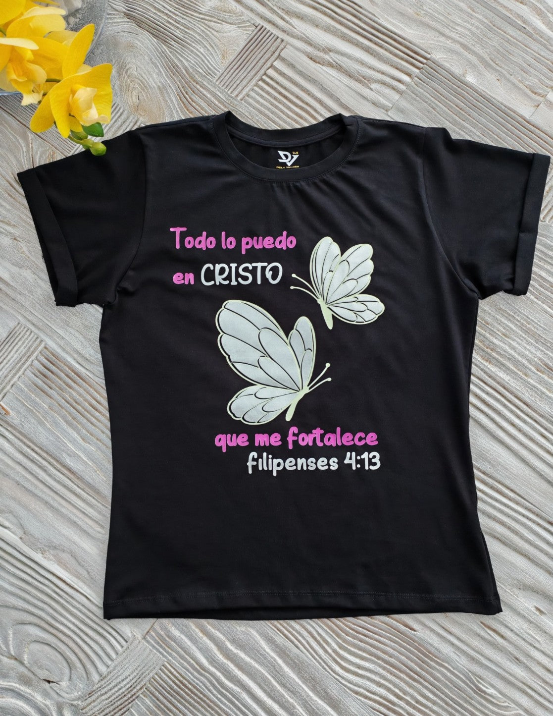 Camiseta mariposas Isaías 4:13