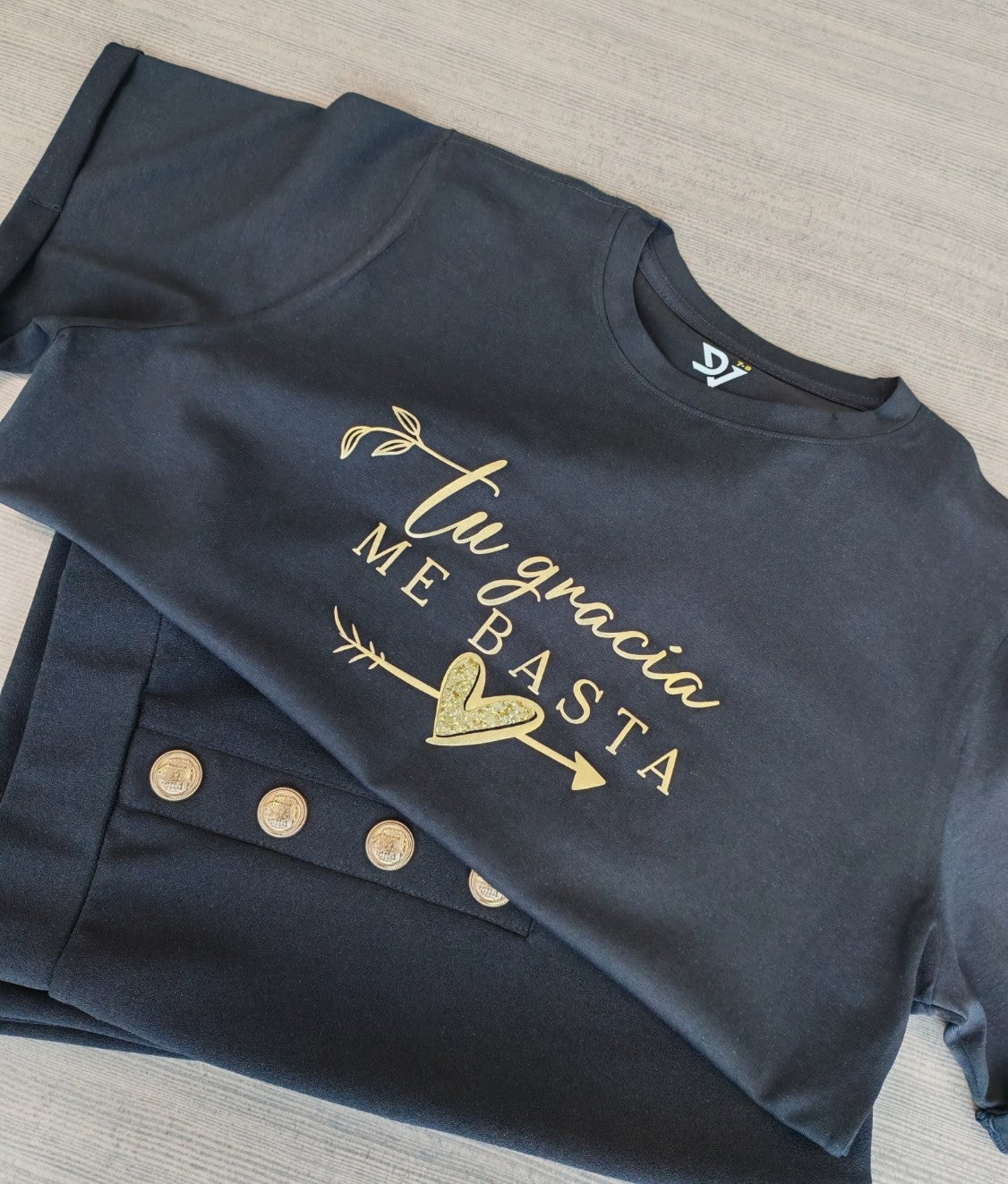 Camiseta "tu gracia me basta" mujer