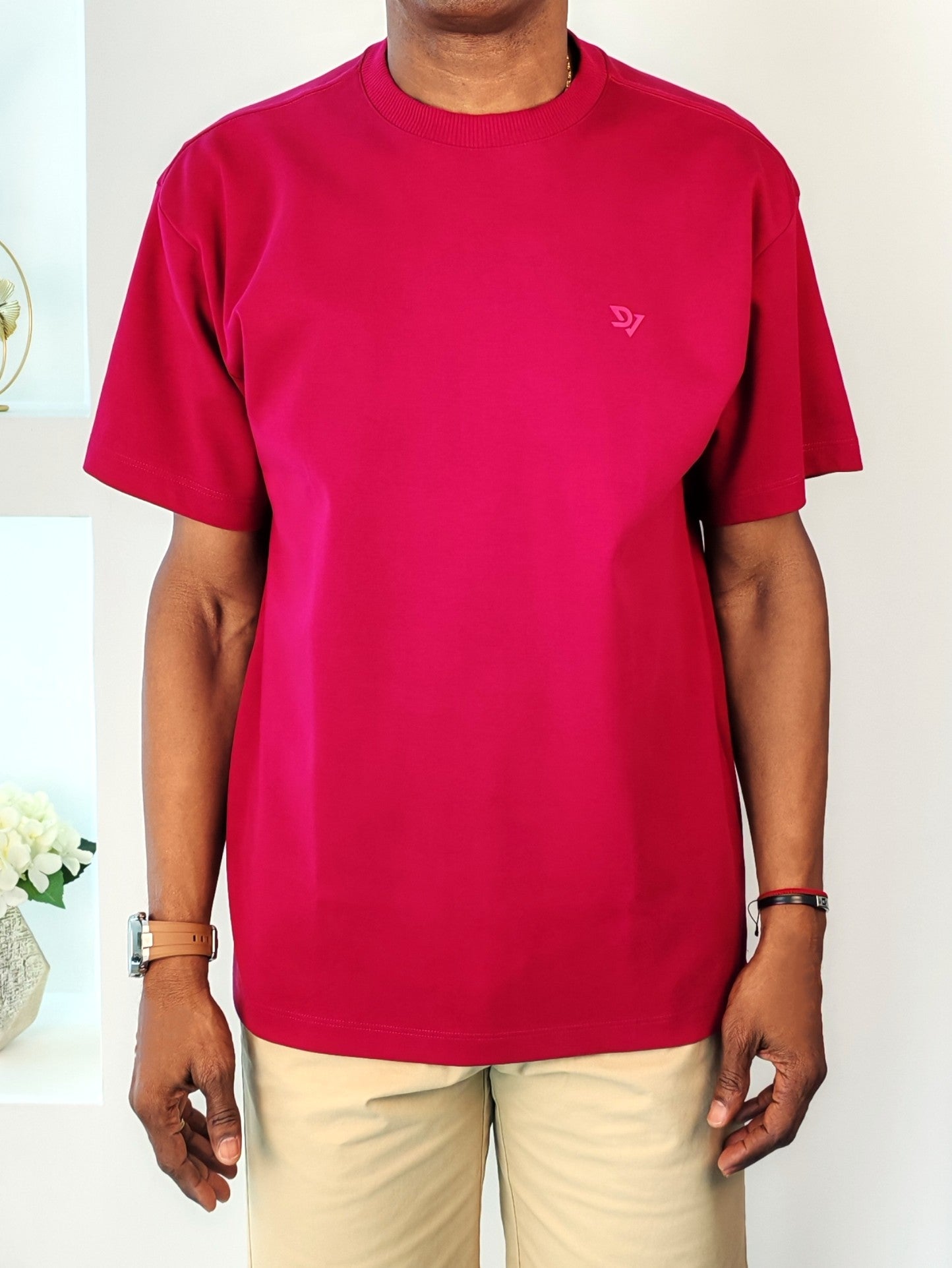 Camiseta Oversize Katar burdeos