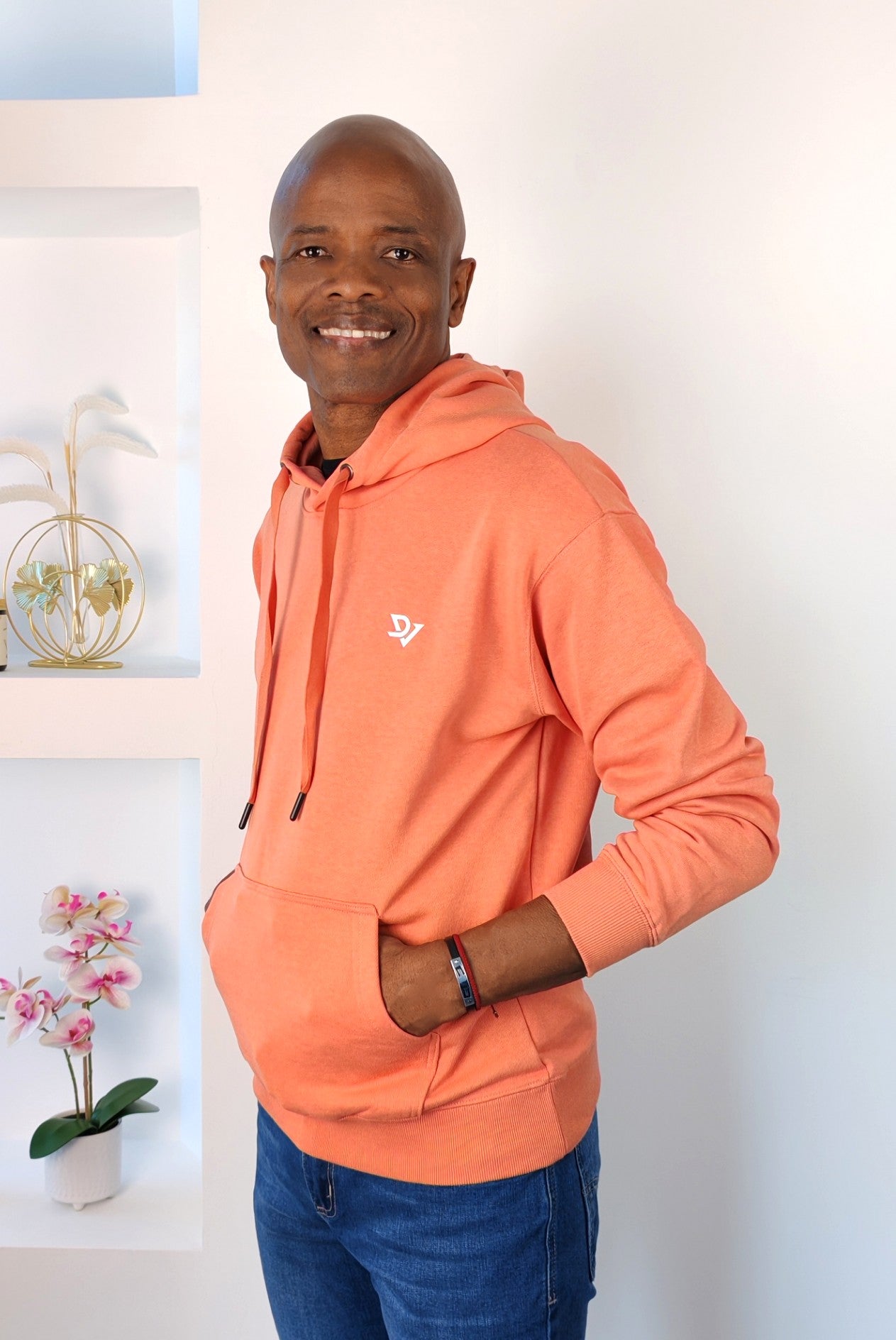 Hoodie M-79 color mandarina